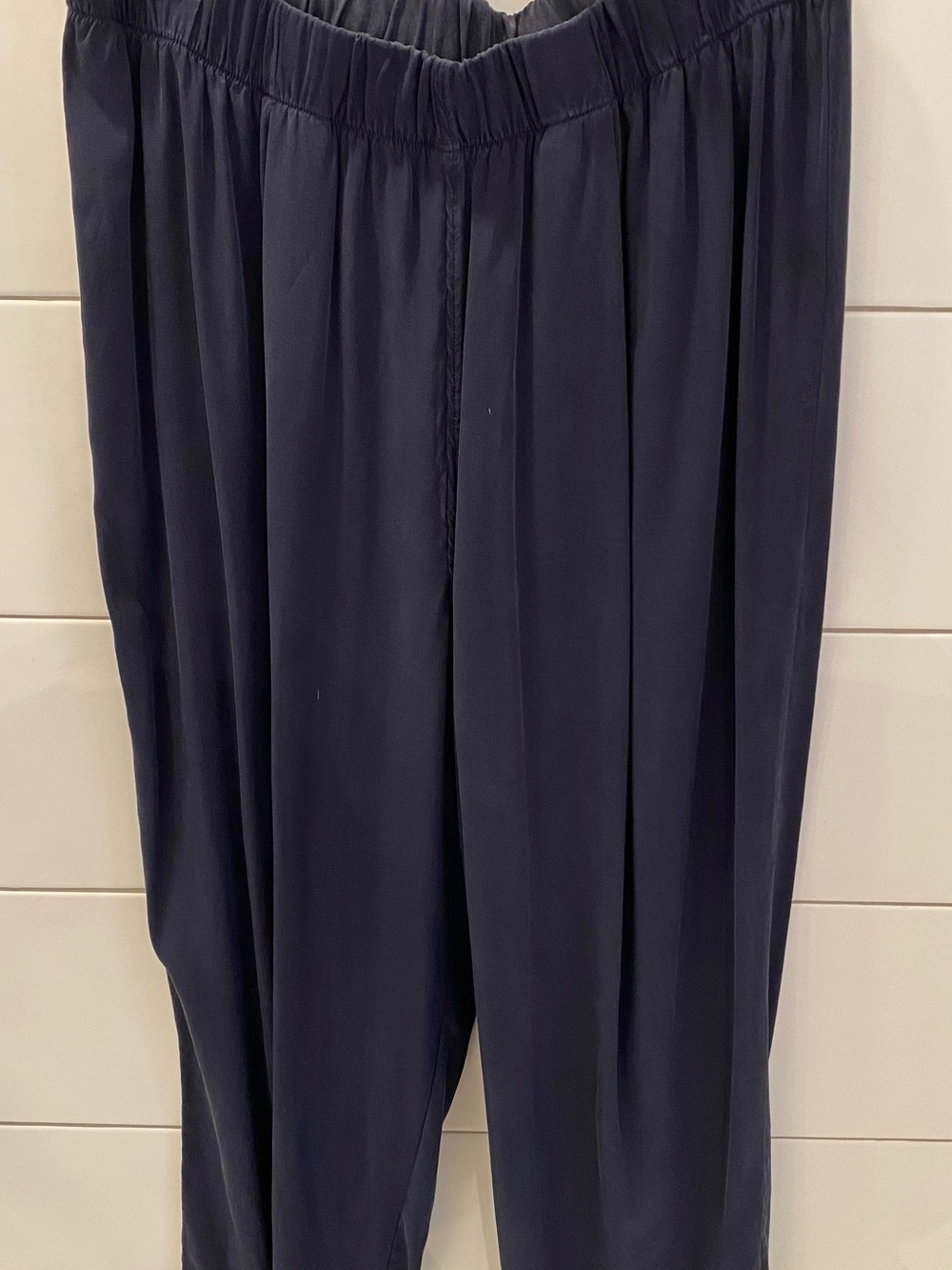 Elizabeth Suzann Navy Silk Andy Trouser - Picture 3 of 5